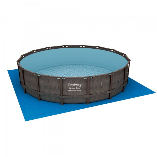 14ft x 42in Power Steel Deluxe Above Ground Swimming Pool Set and Pump 