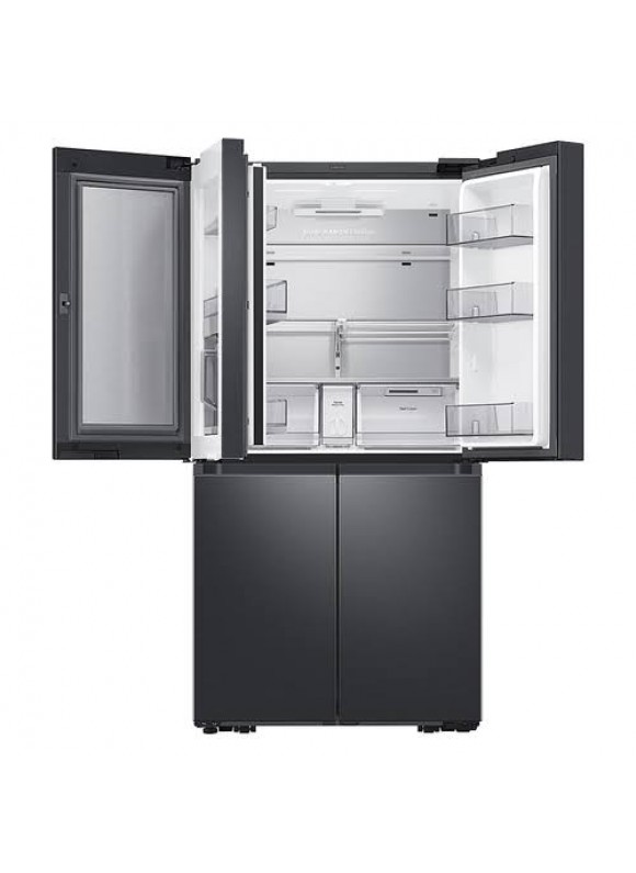 Samsung - 29 cu. ft. 4-Door Flex French Door Refrigerator with WiFi, Beverage Center and Dual Ice Maker - Fingerprint Resistant Black Stainless Steel