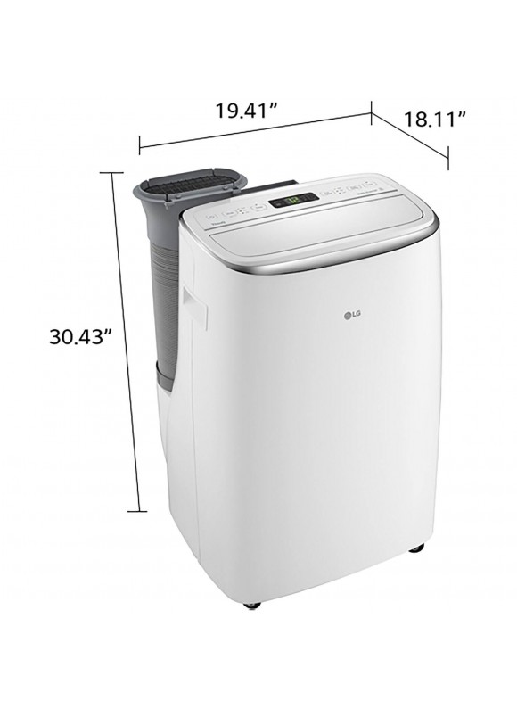 LG 10,000 BTU Dual Inverter Smart Wi-Fi Portable Air Conditioner - White