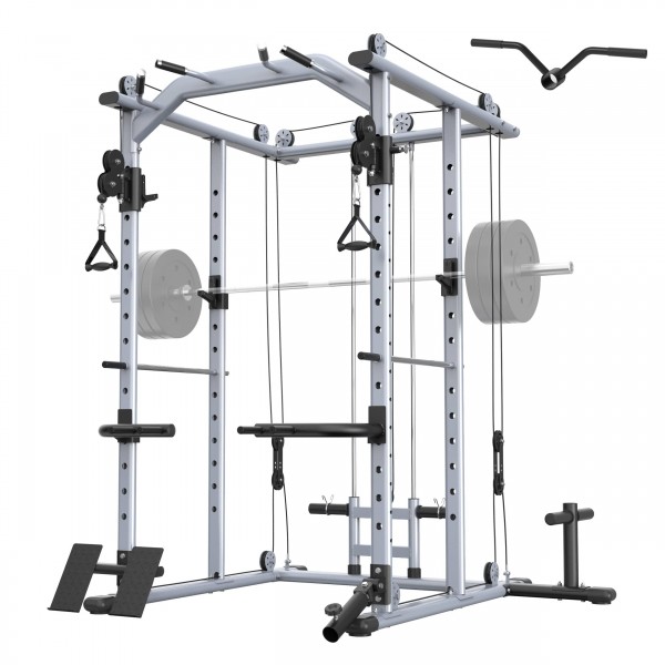 Major Lutie Multi-function Power Cage, PLM04 1400 lbs Power Rack with Cable Crossover Machine and More Strength Training Attachm D11 