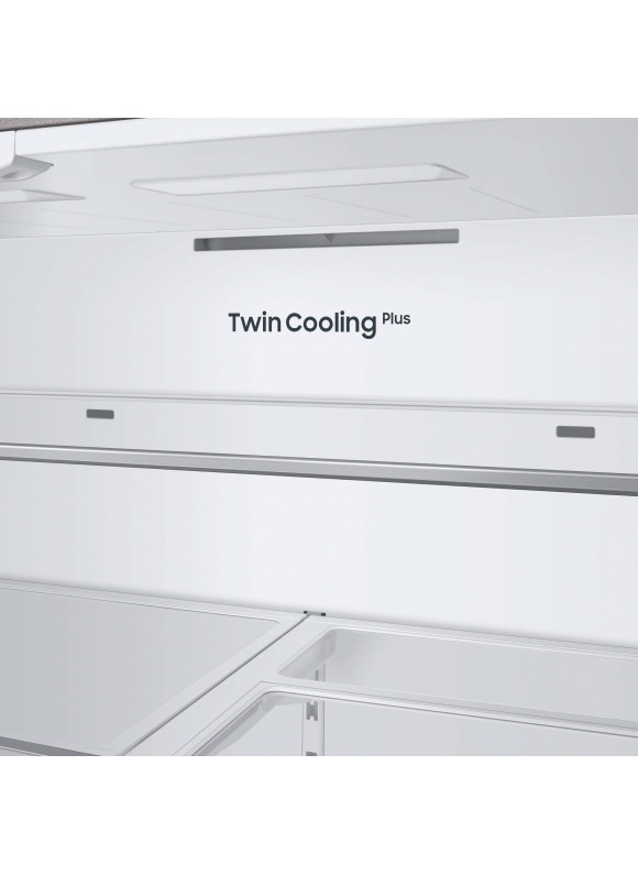 Samsung - Bespoke 30 Cu. ft. 3-Door French Door Refrigerator with Beverage Center - Stainless Steel