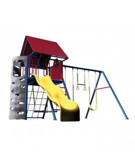Lifetime Swing Sets Big Stuff Playset + Clubhouse 90137 Primary Colors 