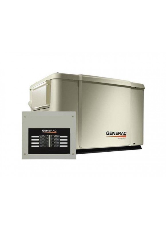 Generac 69981 PowerPact 7.5/6 KW Standby Generator with Automatic Transfer Switch