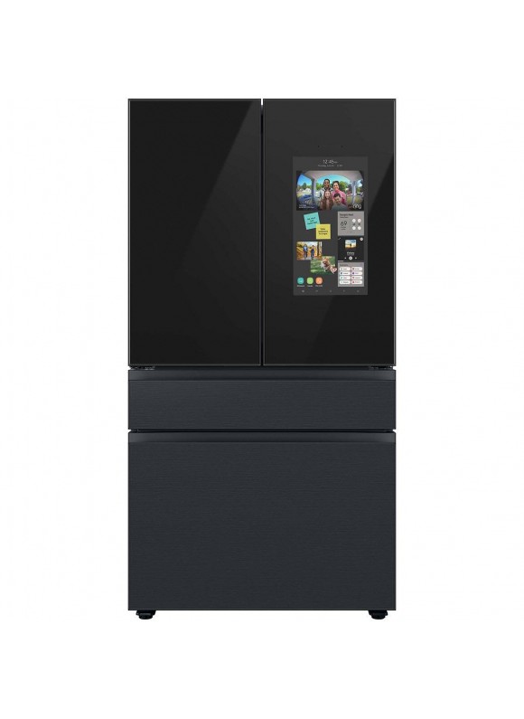 Samsung - 29 Cu. ft. Bespoke 4-Door French Door Refrigerator with Family Hub - Matte Black Steel