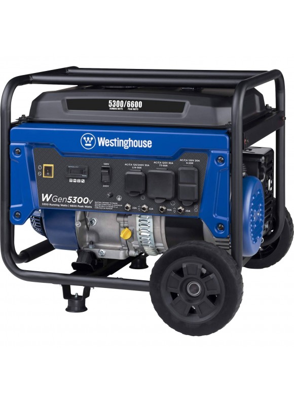 Westinghouse WGEN5300V &#8211; 5300 Watt Portable Generator (CARB)