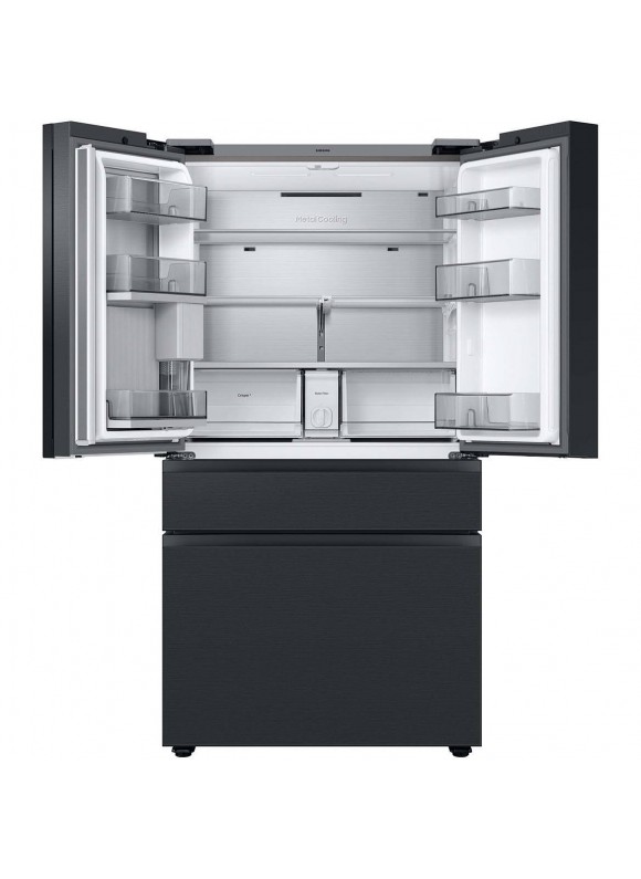 Samsung - 29 Cu. ft. Bespoke 4-Door French Door Refrigerator with Family Hub - Matte Black Steel