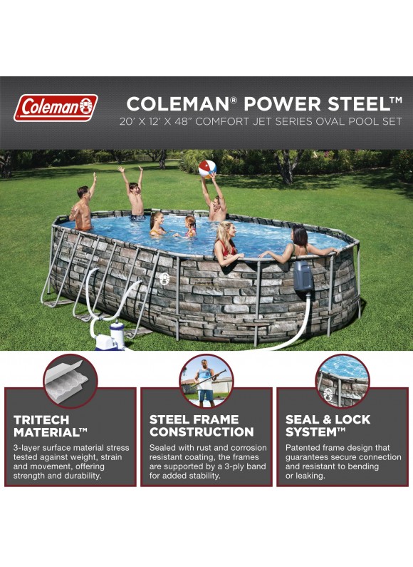 Coleman 20' Power Steel Comfort Jet Oval 48