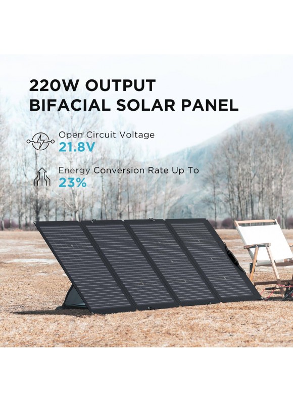 EcoFlow Delta 2 + 220W Portable Solar Panel