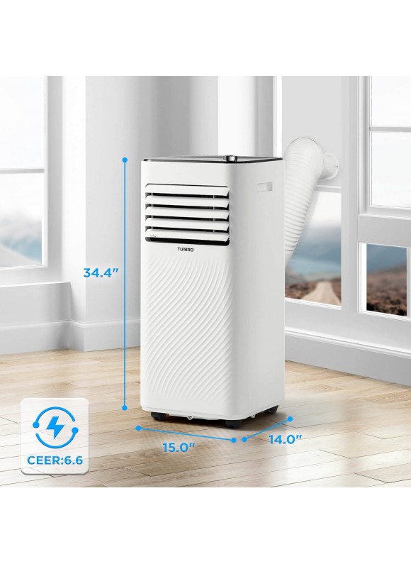 TURBRO Finnmark 10,000 BTU Portable Air Conditioner, Dehumidifier and Fan, 3-in-1 Floor AC Unit for Rooms Up to 400 Sq ft