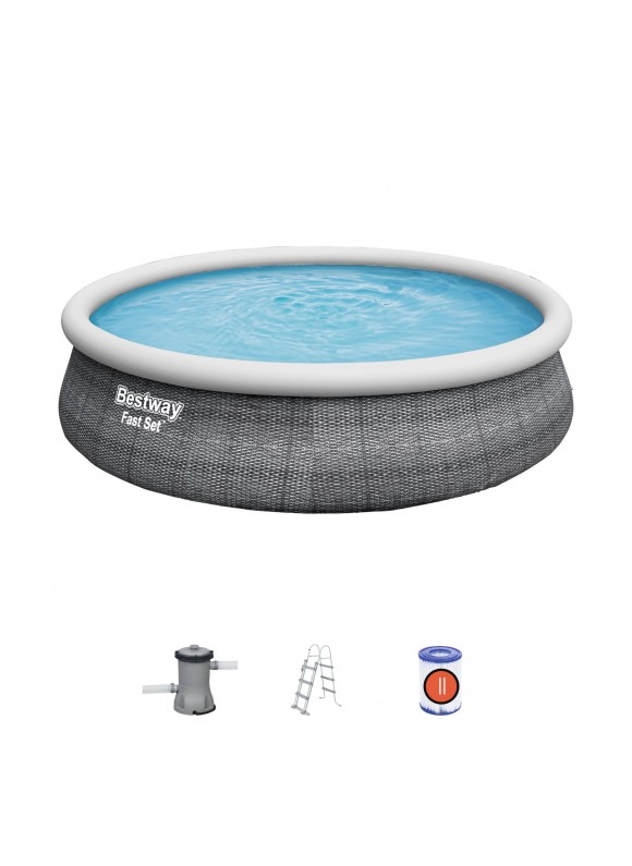 57372 above ground pool Inflatable pool Round 12362 L Grey
