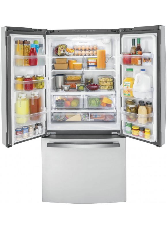 GE Energy Star 18.6 Cu. ft. Counter-depth French-Door Refrigerator Stainless Steel
