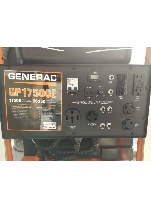 Generac GP17500E Portable Generator, 17,500 W