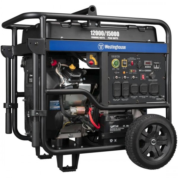 Westinghouse 15,000W Home Backup Portable GAS Generator with Electric Start &#038; Co Sensor 