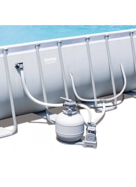 - 31.3ft x 16ft x 52 Inches Rectangular Frame Above Ground Pool Set