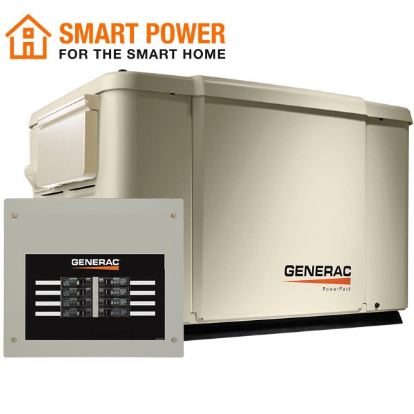 Generac 69981 PowerPact 7.5/6 KW Standby Generator with Automatic Transfer Switch 
