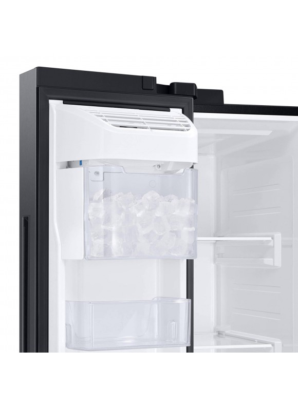 Samsung 22.6 Cu. ft. Fingerprint Resistant Black Stainless Steel Counter Depth Side-by-Side Refrigerator-RS23A500ASG