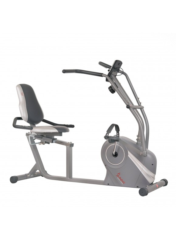 Sunny Health &amp; Fitness Cross Trainer Magnetic Recumbent Bike with Arm Exercisers - SF-RB4936