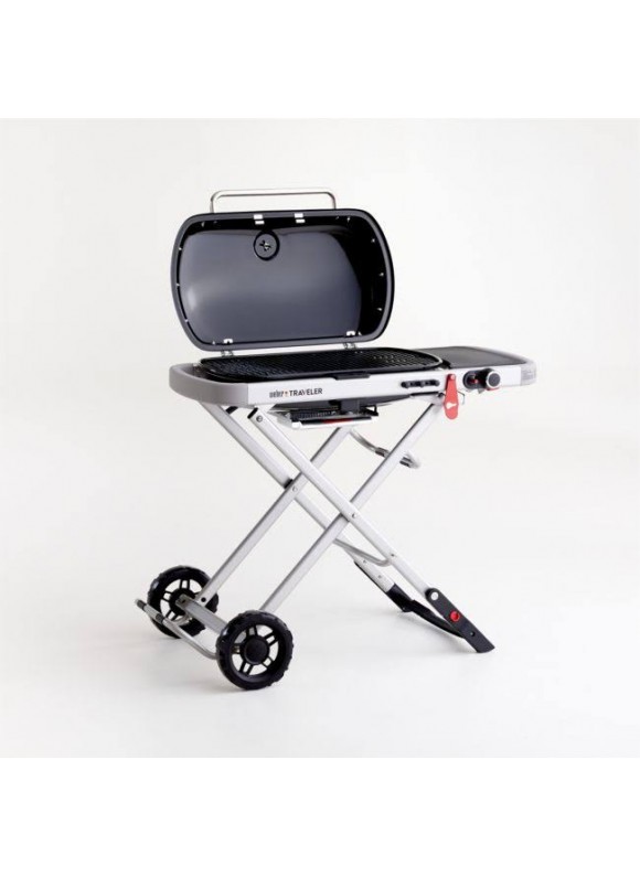 Weber Traveler Portable GAS Grill Stealth Edition Stainless steel / Black