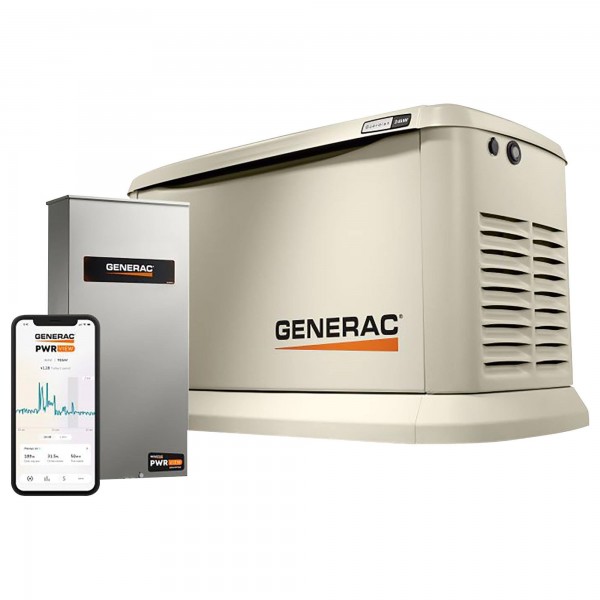 Generac 7210 Guardian 24kW Home Standby Generator with PWRview Transfer Switch 