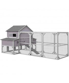 Aivituvin Large Chicken Coop with Run for 8-10 Chickens, AIR46 
