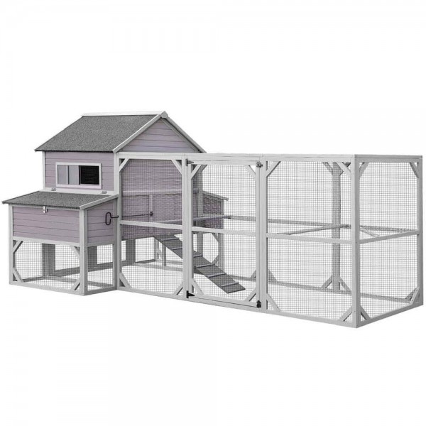 Aivituvin Large Chicken Coop with Run for 8-10 Chickens, AIR46 