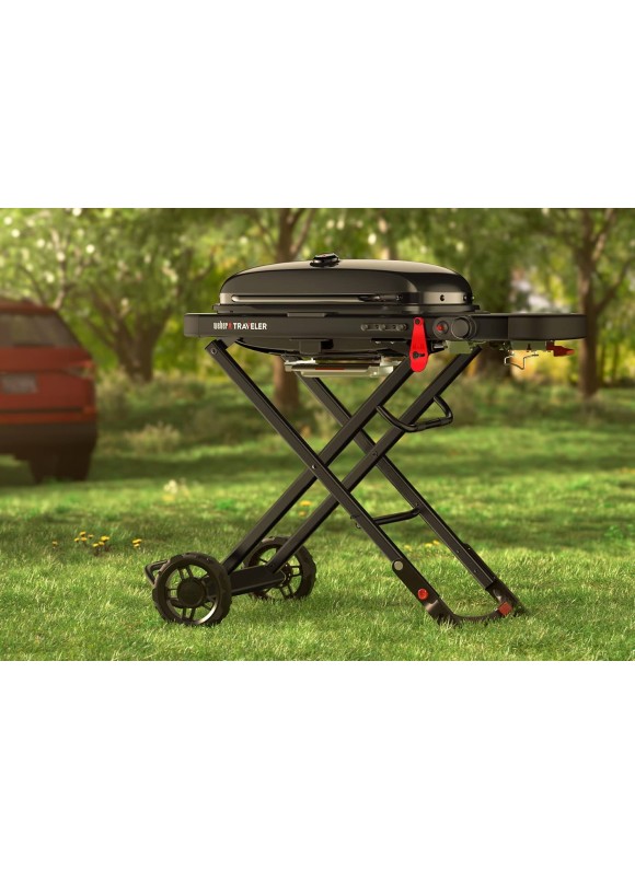 Weber Traveler Portable GAS Grill Stealth Edition Stainless steel / Black