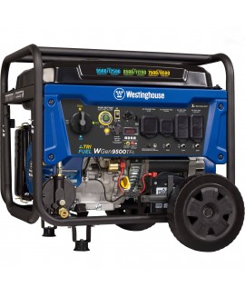 Westinghouse 12,500/9,500-Watt Tri-Fuel Portable Generator with Remote Start, Transfer Switch Outlet and Co Sensor 