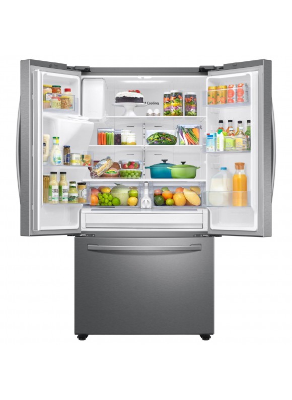 Samsung - Family Hub 26.5 Cu. ft. French Door Refrigerator - Stainless Steel