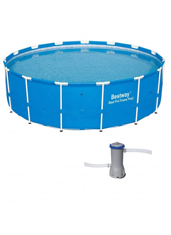 15ft x 48in Steel Pro Frame Above Ground Pool w/Cartridge Filter Pump
