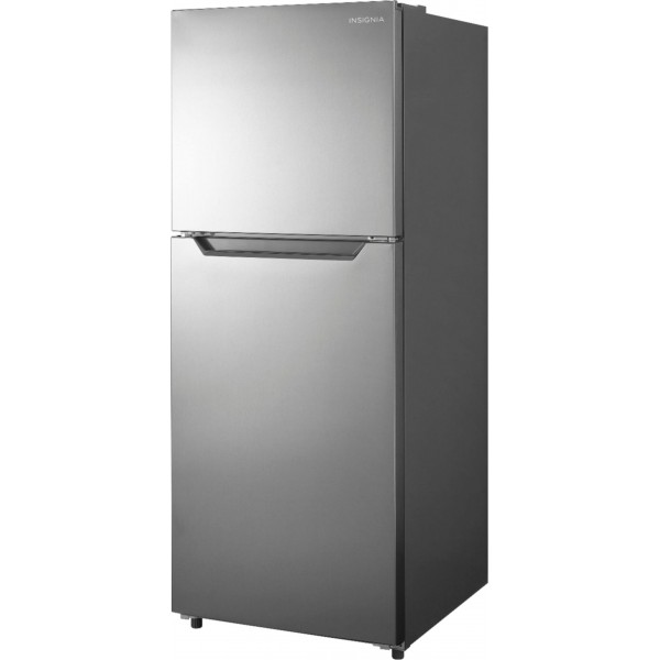 Insignia - 10 Cu. ft. Top-freezer Refrigerator with Reversible Door - Stainless Steel Look 