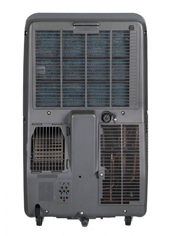 Hisense 10000-BTU Doe (14000-BTU Ashrae) 115-Volt Grey Vented Portable Air Conditioner Wi-Fi Compatibility AP1022CW1G.