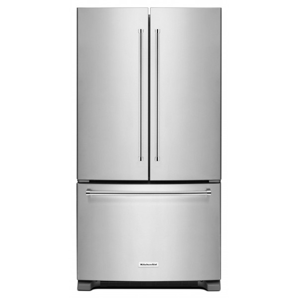 KitchenAid 20 Cu. ft. Stainless Steel Counter Depth French Door Refrigerator-KRFC300ESS 