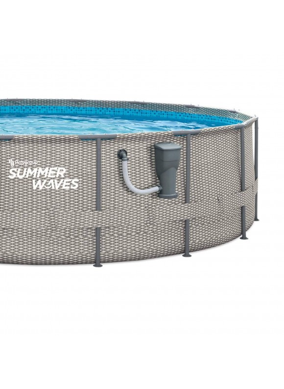 Summer Waves Active 16 ft x 48 in Above Ground Frame Swimming Pool Set with Pump