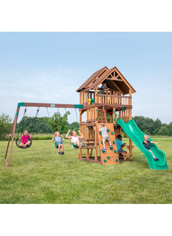 Endeavor Swing Set with Gray Slide, Shipping Included