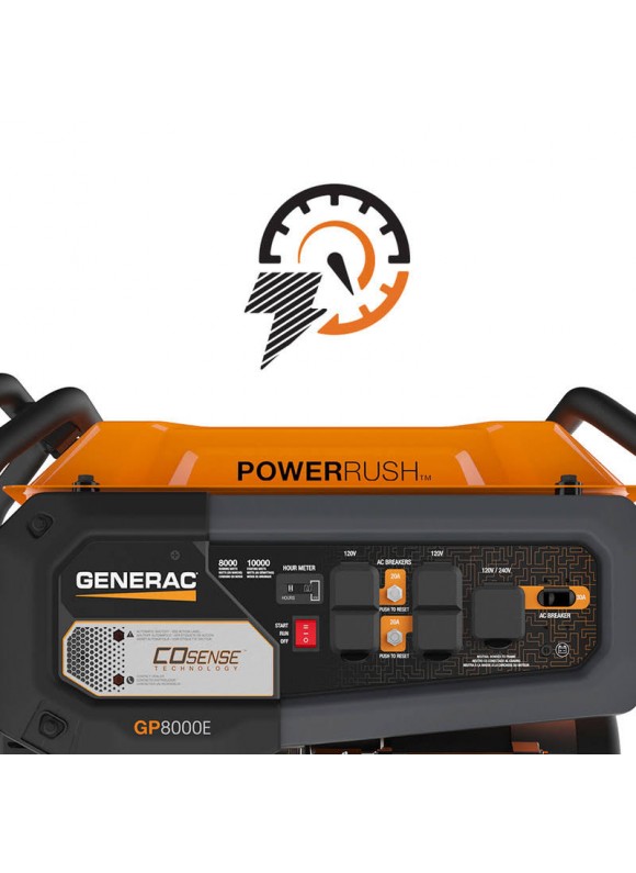 Generac GP8000E Electric Start Portable Generator | 7686