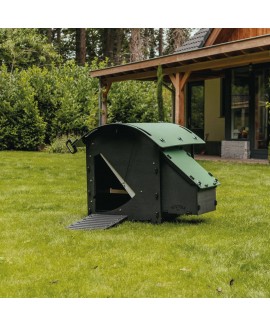Nestera Small Ground Chicken Coop, Green and Black 
