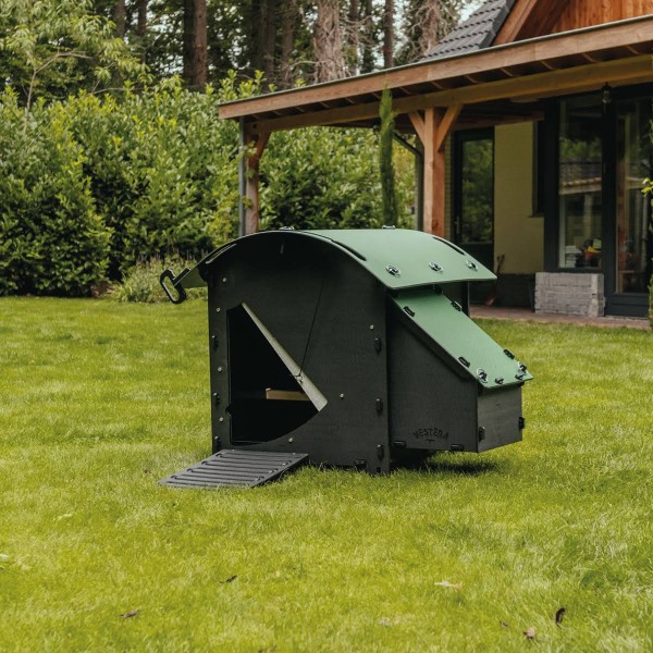 Nestera Small Ground Chicken Coop, Green and Black 