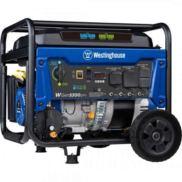 Westinghouse WGen5300DFv Generator &#8211; Dual Fuel 