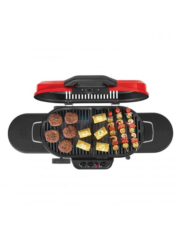 Coleman Roadtrip 285 Portable Stand-up Propane Grill - Black / Blue / Red