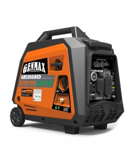 Genmax Dual Fuel Portable Inverter Co Alert Generator, 3500W Super Quiet GAS or Propane Powered Engine with Parallel Capability, Remote/Electric Start 
