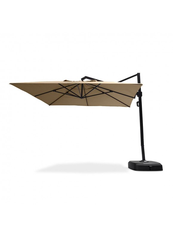 RST Brands Portofino Aluminum Outdoor Commercial Umbrella in Heather Beige