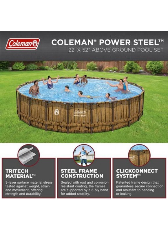 Coleman Power Steel 22' x 52